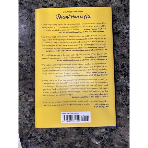 Doesn't Hurt To Ask By Trey Gowdy Signed/Autographed HC/DJ - Picture 8 of 8